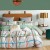 POSCIEL BAWELNIANA PREMIUM 220x200 RELAX  KRATA ZIELONY BIALY POMARANCZOWY -2