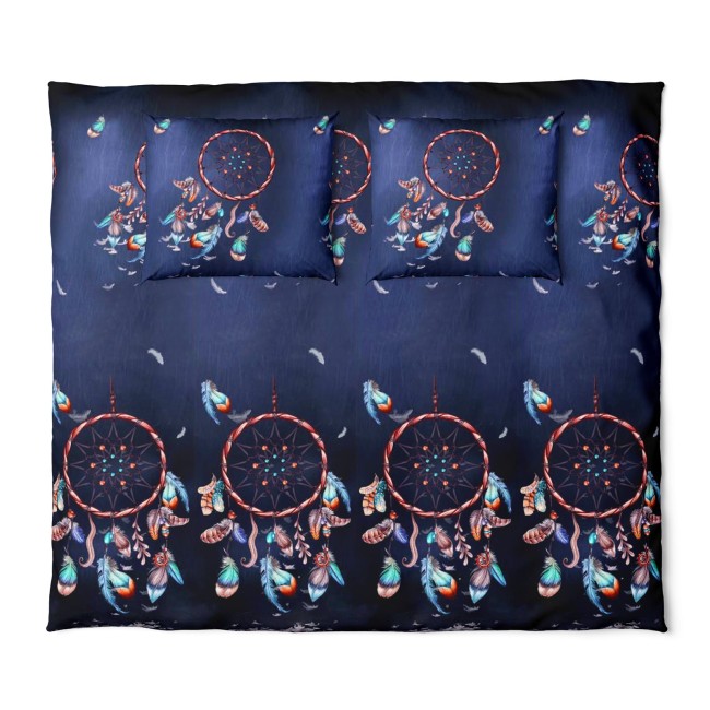 POSCIEL BAWELNIANA 220x200 LAPACZ SNOW-SKY GRANAT -3