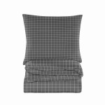 KOMPLET POŚCIELI DWUOSOBOWEJ KRATKA 220x200 +2 70x80