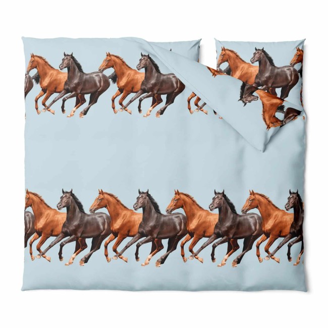 POSCIEL BAWELNIANA 220x200 HORSE KONIE -3