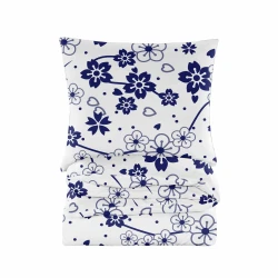 POŚCIEL Biała BLUE FLOWERS 160x200 + 2 POSZEWKI 70x80 KWIATKI