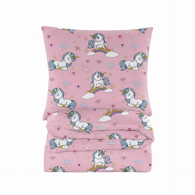 POSCIEL 3D BAWELNIANA 140x200 LITTLE UNICORN -1