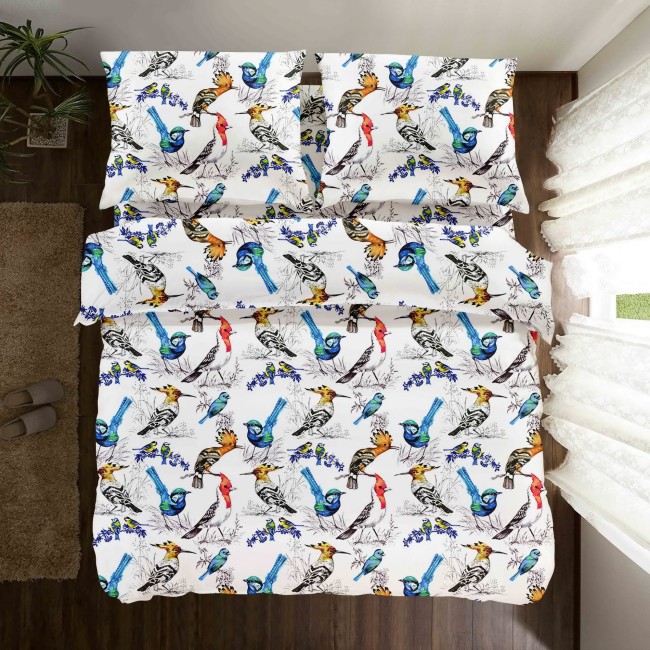 Posciel bawelniana 200x200 polis bird ptaki nowoczesna-sypialnia-egzotyczna-posciel-200x200-polis-bird