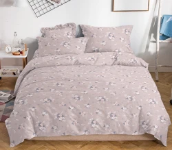 Pościel flanelowa 220x200 bawełna kwiaty  2