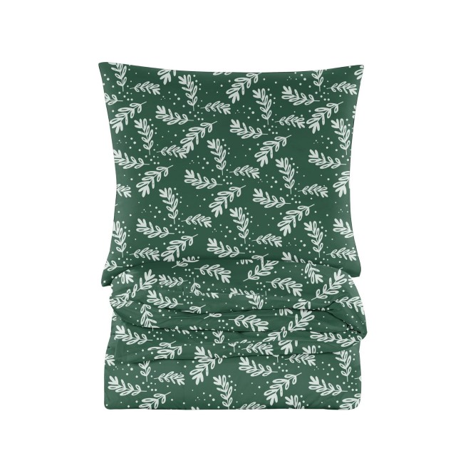 posciel bawelna swiateczna-posciel-200x200-w-zielone-galazki-sosny-cotton-market