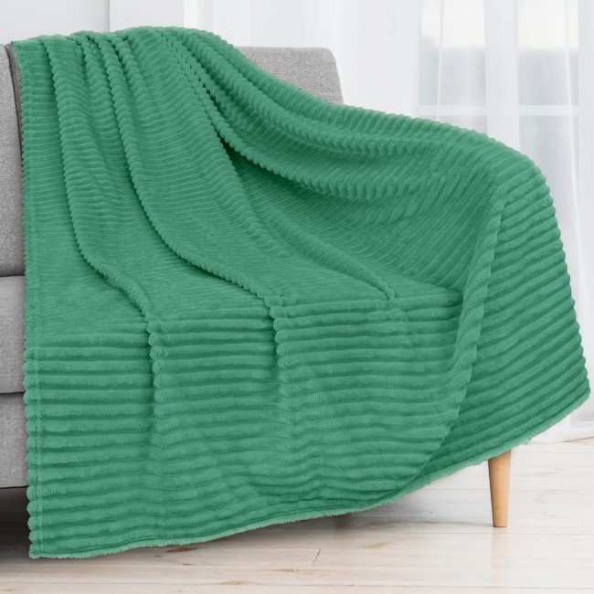 Koc polarowy FALA 220x240 pistacjowy, ogrodowy , pinkikowy, na ogrod, na tara, na trawe, na piknik, pled, mata , kolor pistacja-2