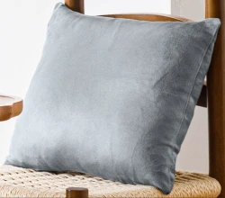 Poszewka welurowa 40x40 jasno szara