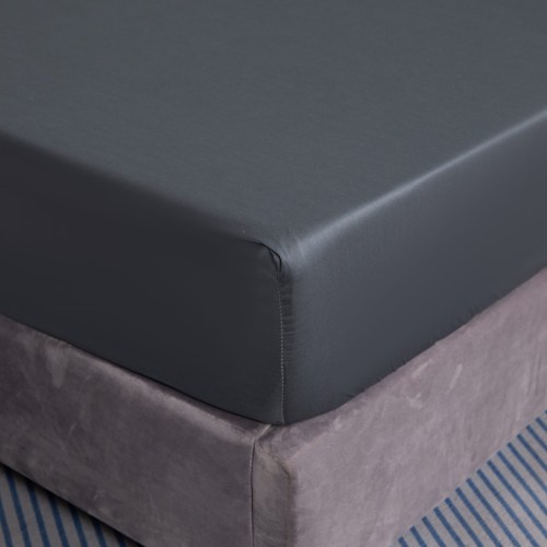 przescieradlo bawelniane z gumka 90x200 25cm zapas ciemnoszare 100% bawelna