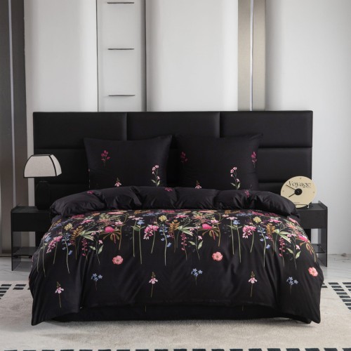 Posciel bawelniana 140x200 laka kwiatowa -1