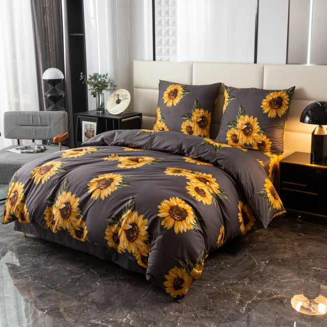 nowoczesna-szara-posciel-160x200-zolte-sloneczniki-cotton-market