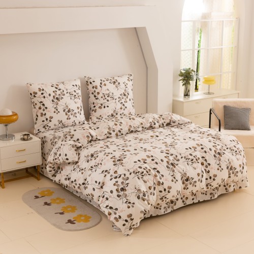 POSCIEL BAWELNIANA KWIATY -1