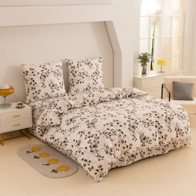 POSCIEL BAWELNIANA KWIATY -1