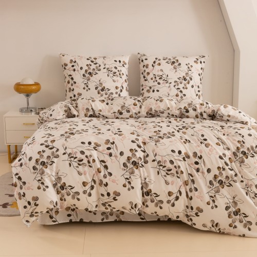 POSCIEL BAWELNIANA KWIATY -2