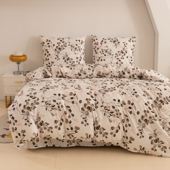 POSCIEL BAWELNIANA KWIATY -2