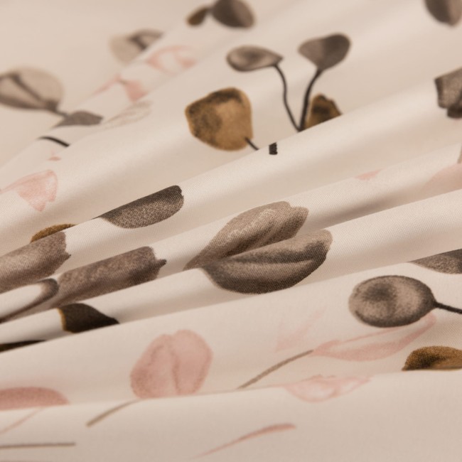 POSCIEL BAWELNIANA KWIATY -4