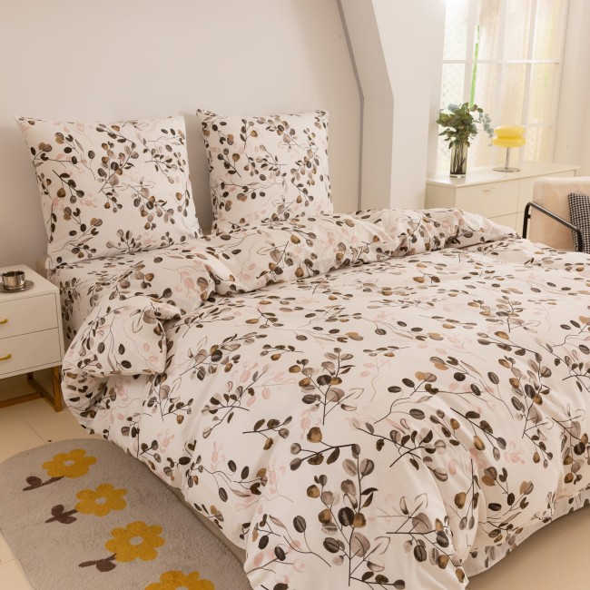 POSCIEL BAWELNIANA KWIATY -6