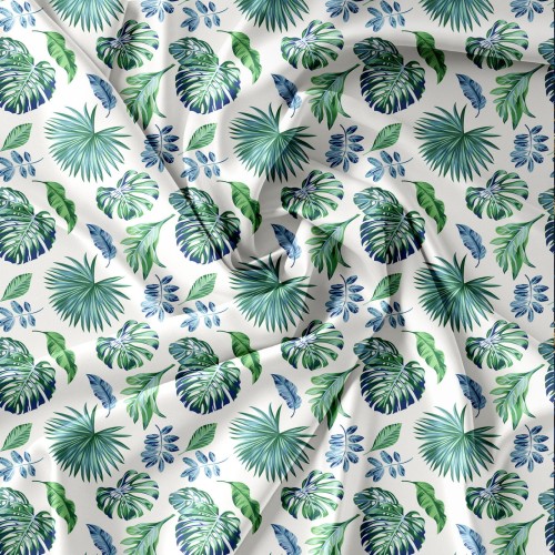 Posciel bawelniana 160x200 detal-nadruku-botanicznego-paprotka-na-poscieli-zblizenie