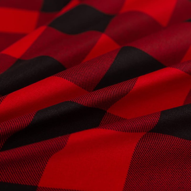 Posciel bawelniana 140x200 krata drwala czerwona krata , swieta -5