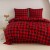 Posciel bawelniana 140x200 krata drwala czerwona krata , swieta -7