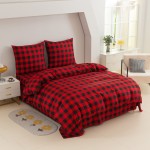 Komplet Pościeli ŚWIĄTECZNA CZERWONA Krata drwala 160x200 z 2 Poszewkami 70X80 