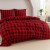 Posciel bawelniana 160x200 krata drwala czerwony czarny, kratka -6