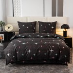 Komplet Pościeli Dwuosobowej Gwiazdy 200x200 z 2 Poszewkami 70X80