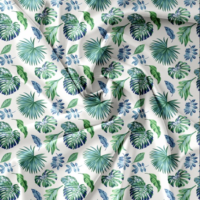 Posciel bawelniana 220x200 paprotka detal-nadruku-botanicznego-paprotka-na-poszwie-220x200