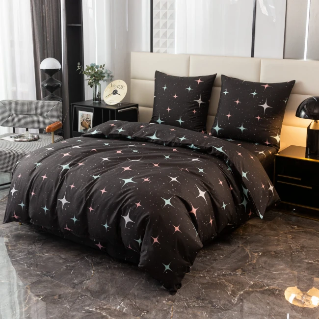 nastrojowa-granatowa-posciel-200x200-pastlowe-gwiazdki-cotton-market