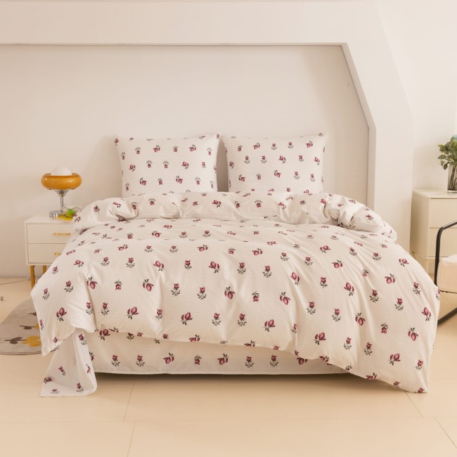 Posciel bawelniana 200x200 roze ,kwiaty, delikatna, kobieca luksusowa-ciemna-posciel-200x200-w-czerwone-roze-cotton-market