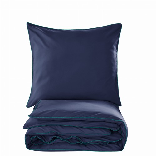 elegancka-granatowa-posciel-220x200-z-turkusowa-lamowka-cotton-market