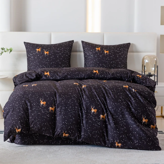 Posciel premium goat renifer  140 x200 COTTON MARKET SUPER JAKOSC mikrowlokno komplet poscieli