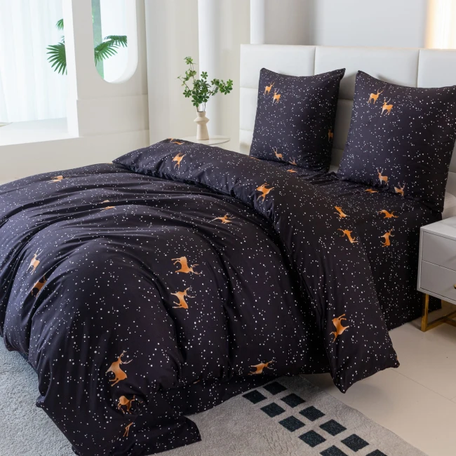 Posciel premium goat renifer  140 x200 COTTON MARKET SUPER JAKOSC mikrowlokno komplet poscieli