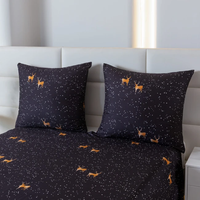 Posciel premium goat renifer  140 x200 COTTON MARKET SUPER JAKOSC mikrowlokno komplet poscieli