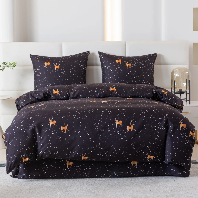 Posciel premium goat renifer  160 x200 COTTON MARKET SUPER JAKOSC mikrowlokno komplet poscieli