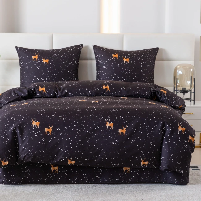 Posciel premium goat renifer 220 x200 COTTON MARKET SUPER JAKOSC mikrowlokno komplet poscieli