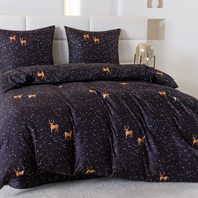 Posciel premium goat renifer 220 x200 COTTON MARKET SUPER JAKOSC mikrowlokno komplet poscieli