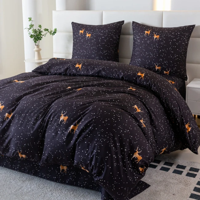 Posciel premium goat renifer 220 x200 COTTON MARKET SUPER JAKOSC mikrowlokno komplet poscieli