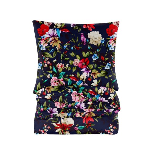 posciel kwiaty czarne tlo 1550x220 bawelna super jakosc mila w dotyku