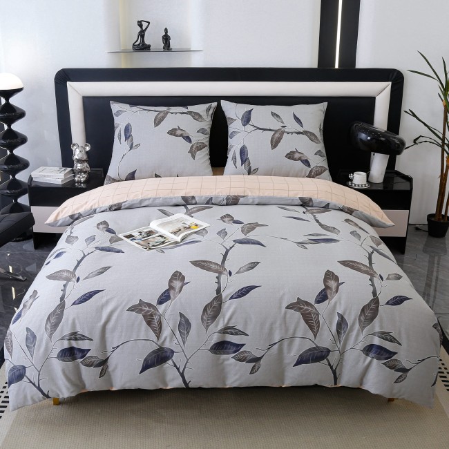 Posciel bawelniana premium 220x200 liscie -naturalna-sypialnia-eko-lozka-z-posciela-bawelniana-w-liscie-220x200