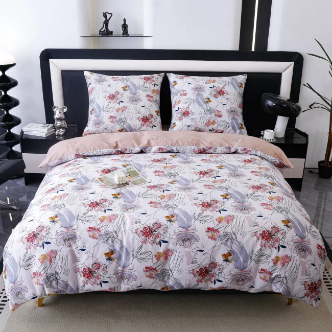 Posciel bawelniana premium 160x200 kwiat-2