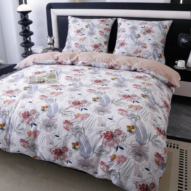 Posciel bawelniana premium 160x200 kwiat-3