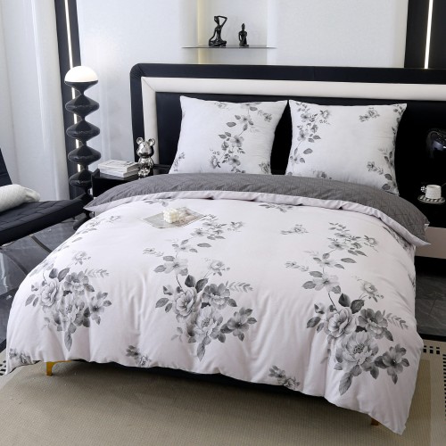Posciel bawelniana premium 160x200 kwiaty-1