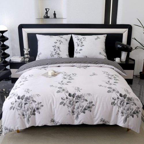 Posciel bawelniana premium 160x200 kwiaty-2