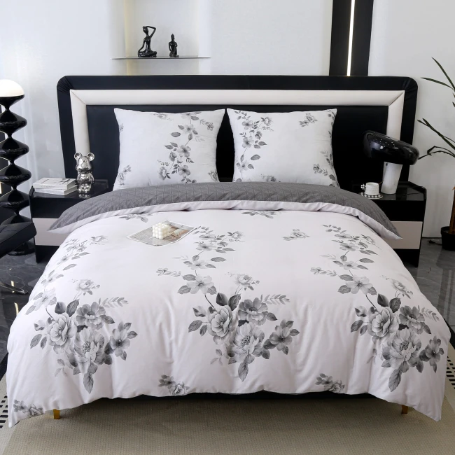 Posciel bawelniana premium 160x200 kwiaty-2