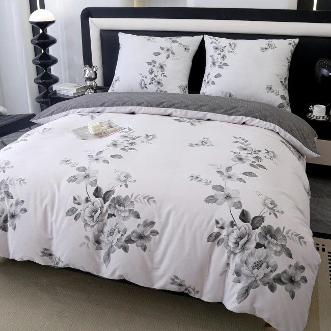Posciel bawelniana premium 160x200 kwiaty-3