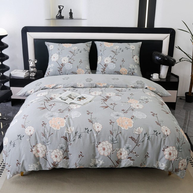 Posciel bawelniana premium 160x200 kwiaty -2