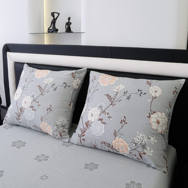 Posciel bawelniana premium 160x200 kwiaty -4