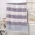 recznik boho plazowy paski z fredzlami 90x180 bialy fiolet - 2