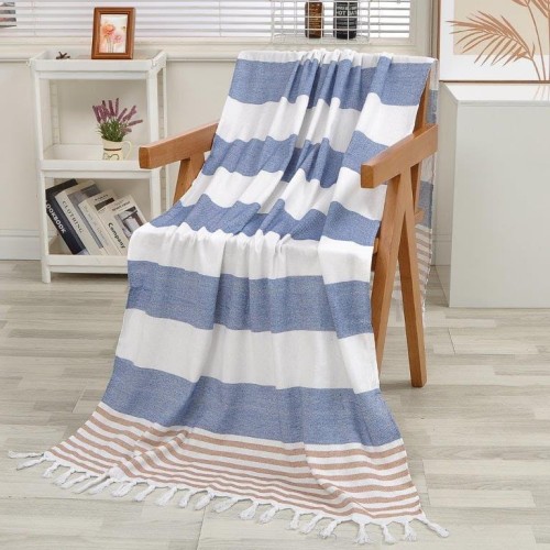 recznik boho plazowy z fredzlami paski 90x180-01