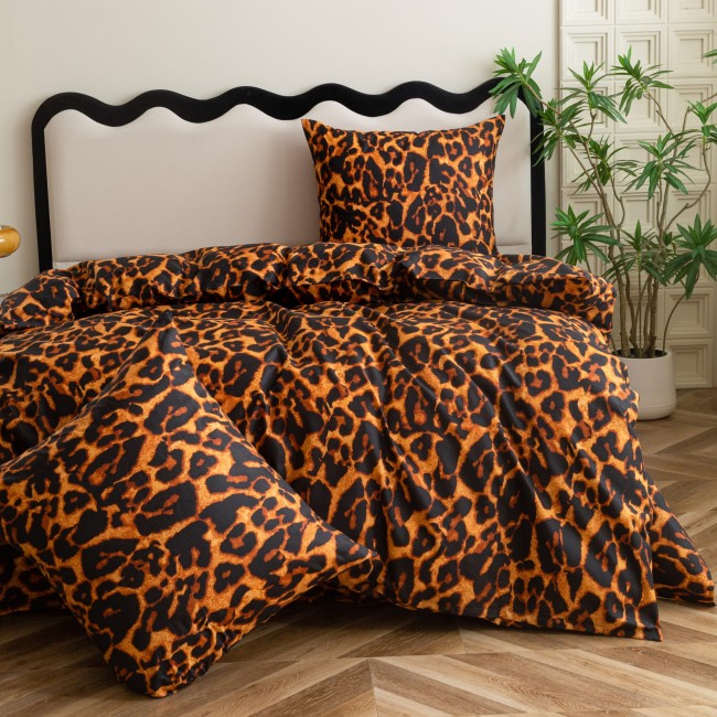 posciel 140x200 100% bawelna panterka cętki cottonmarket dwie poszewki premium cotton dobra jakosc